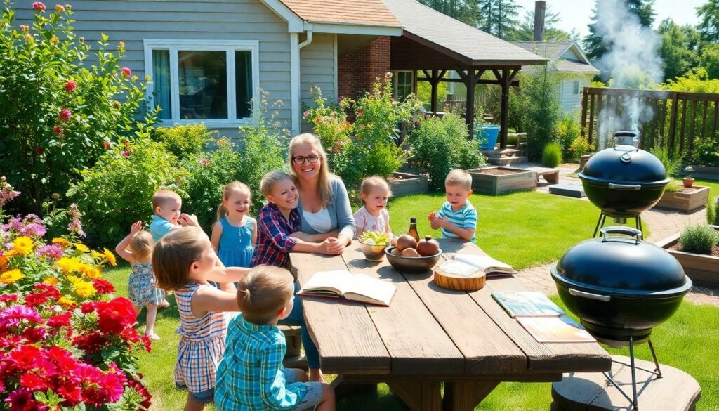 family home and garden